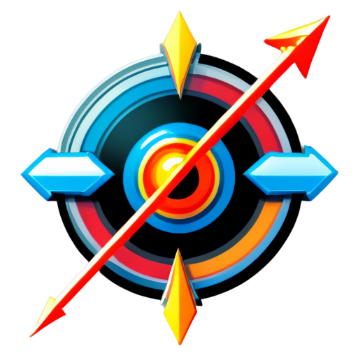 icon for arcanoid game buff : circle with 2 arrows looking in same direction ( for speed up buff) - icon | sticker