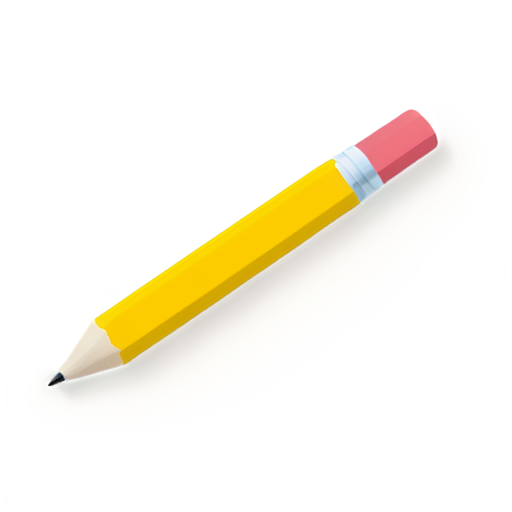 Multiple pencils and an eraser - icon | sticker