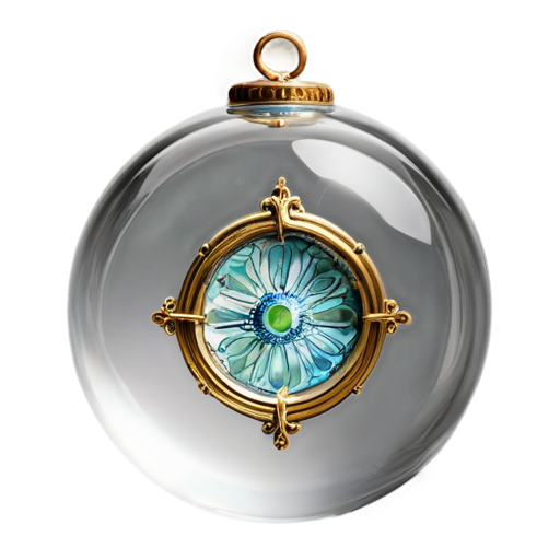 beautiful glass ball with Hermione's Time-Turner inside - icon | sticker