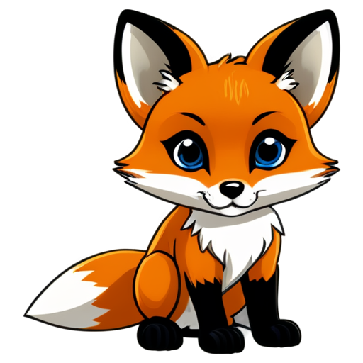 Fox with rolled up sleev - icon | sticker