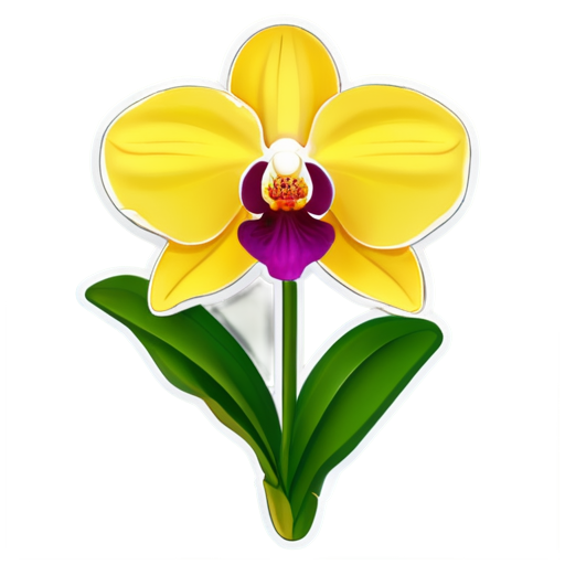 vanda orchid - icon | sticker