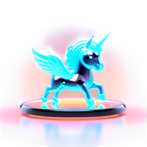 Pegasus nightclub 18+, Neon style - icon | sticker