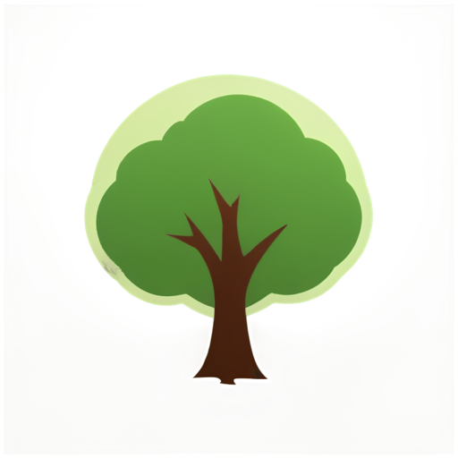 flat icon, tree - icon | sticker