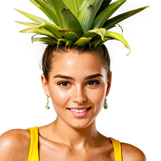 Ananas girl - icon | sticker