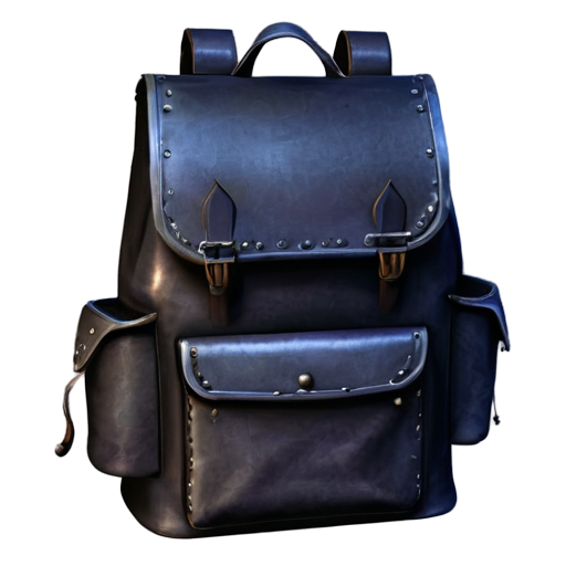 medieval open backpack - icon | sticker