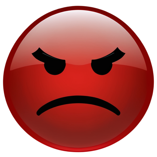 red frown face icon - icon | sticker