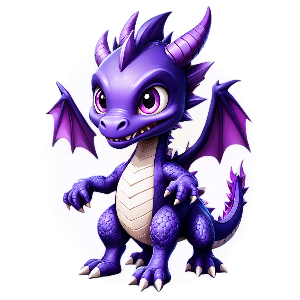 A cute purple dragon, a concept art icon for league of legends, a digital art logo, illustration, - icon | sticker