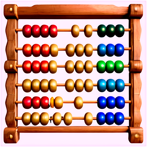 medieval colorful abacus - icon | sticker