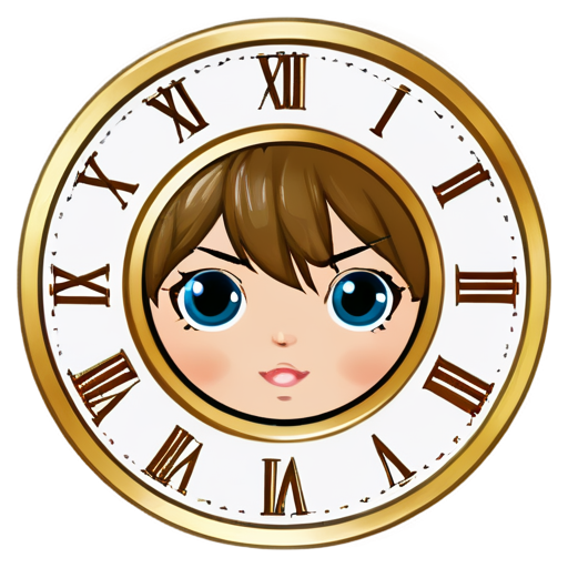 Roman numeral clock face - icon | sticker