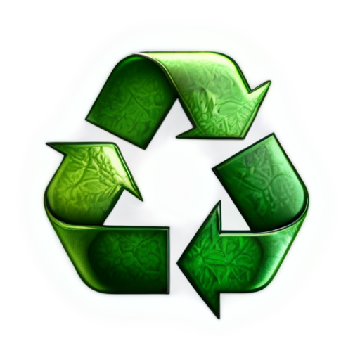 green circle recycle symbol smiling - icon | sticker