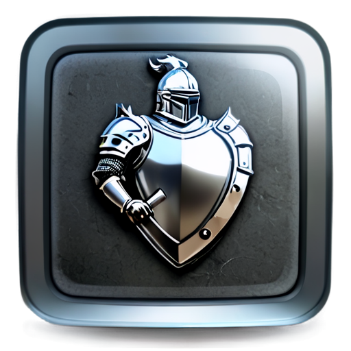 Knight square button icon - icon | sticker