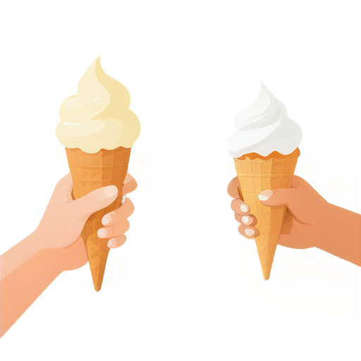 hands opening ice cream - icon | sticker