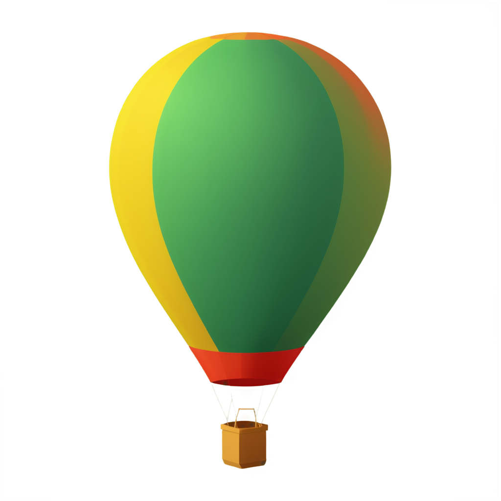 hot air balloon,fabric - icon | sticker