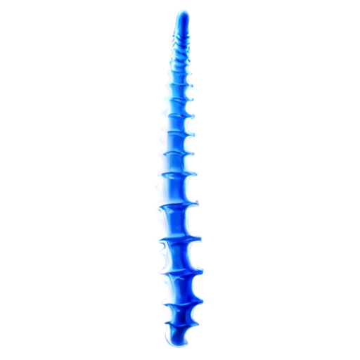 A spine, blue, in the style of minimalistic - icon | sticker