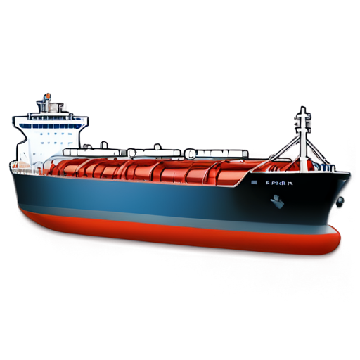 Outlined 2d loaded Fuel Tanker Ship Icon - icon | sticker