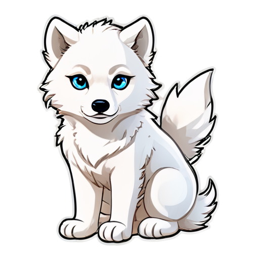 white wolf - icon | sticker