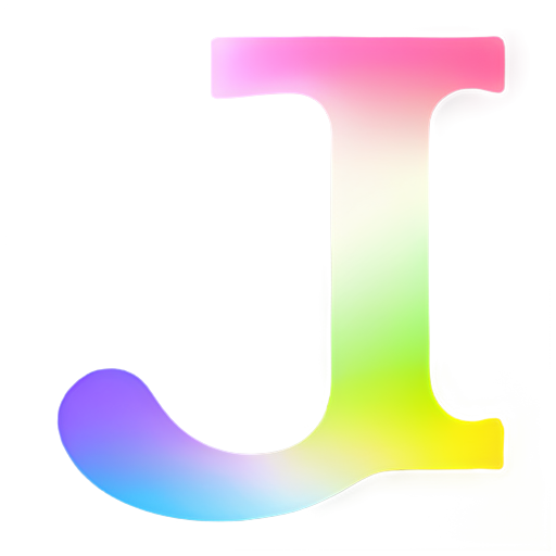 Letter "T", ghosting, colorful gradient - icon | sticker