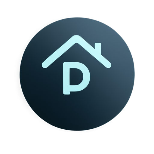 Personal home with D and A letters - icon | sticker