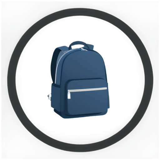 A backpack inventory sympol for map in game (inside circular frame-shape) - icon | sticker