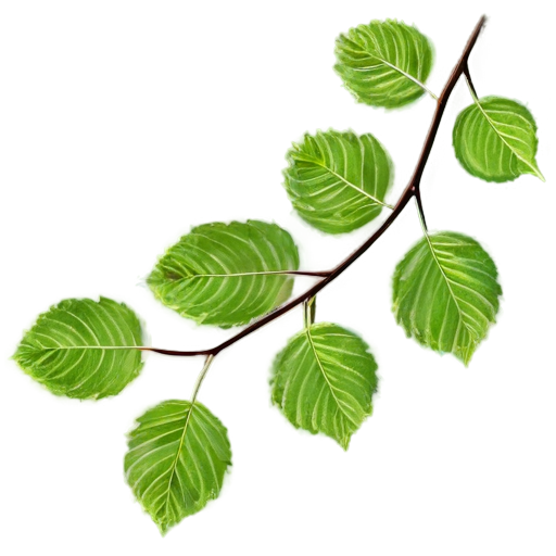 small leaves on a branch - icon | sticker