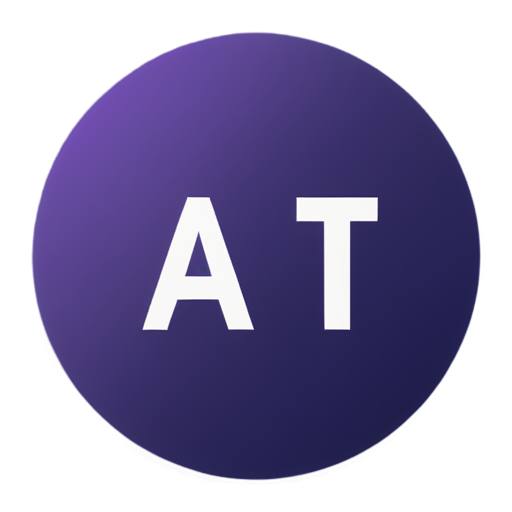 A beautiful purple circle with a beautiful word AI in it - icon | sticker