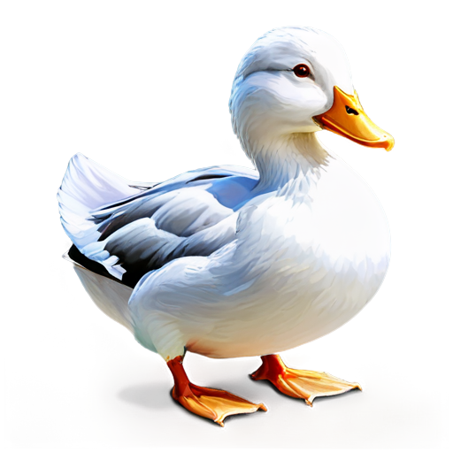 domestic duck, paint style - icon | sticker