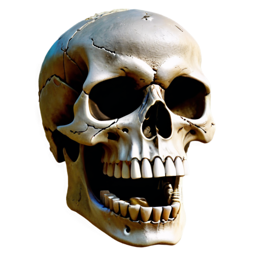 skull with a frag grenade in his teeth - icon | sticker