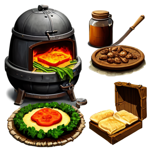 medieval cooking - icon | sticker