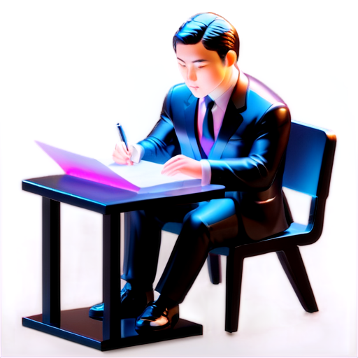 Two men in suits are studying documents and discussing - icon | sticker