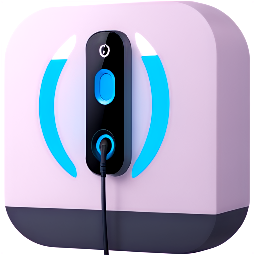 wallbox Charging station electro car, blue, white, sympel, pictogram - icon | sticker