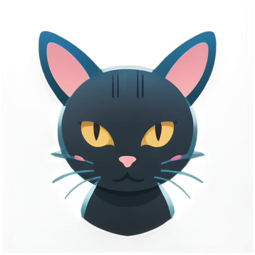 cyberpunk robot-cat - icon | sticker