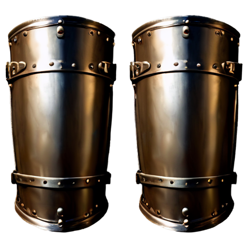 Simple poor medieval plate bracers - icon | sticker