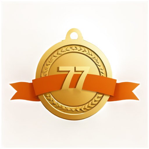 medal with the inscription 777 - icon | sticker