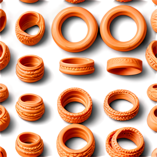 many clay rings - icon | sticker