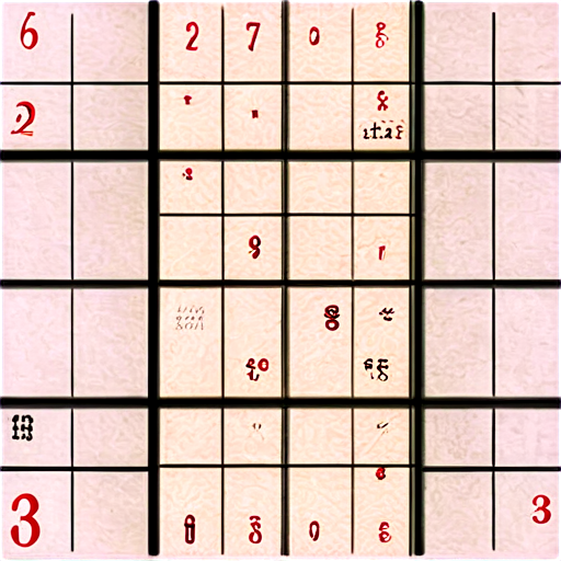 Sudoku game square tile 3x3. 9 fields with numbers 1-9 randomly ordered. The background #1552d9 - icon | sticker