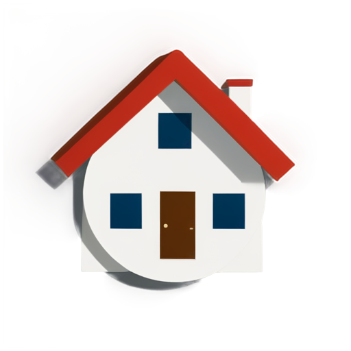 A house sympol for map in game (inside circular frame-shape) - icon | sticker