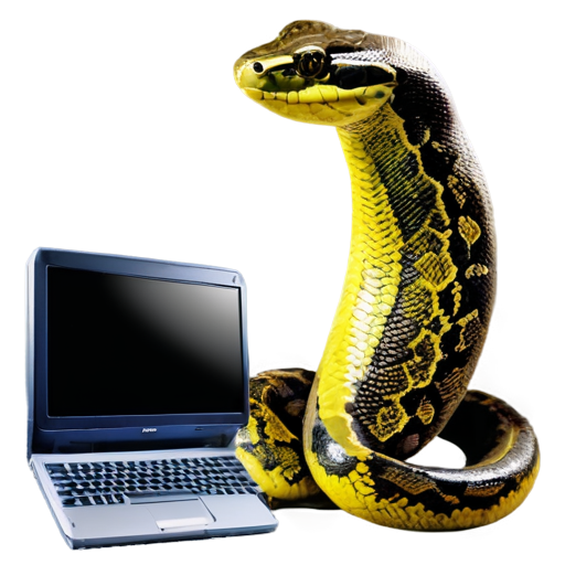 Python and computer - icon | sticker