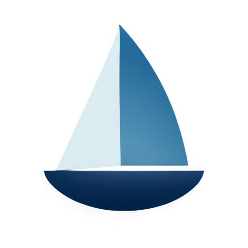 a sail inflated by a tailwind - icon | sticker