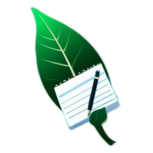 Design an icon for a to-do list app called 'ToDoLeaf'. The icon should feature a single leaf with checkboxes and lines on it, resembling a notepad. The leaf should be stylized in a modern and minimalist way, with clean lines and simple shapes. The checkboxes should be small and neatly aligned on the leaf, indicating tasks to be completed. The lines on the leaf should resemble those of a notepad, suggesting that it's a tool for organizing tasks and notes. The overall design should be eye-catching and easily recognizable, even at smaller sizes. - icon | sticker