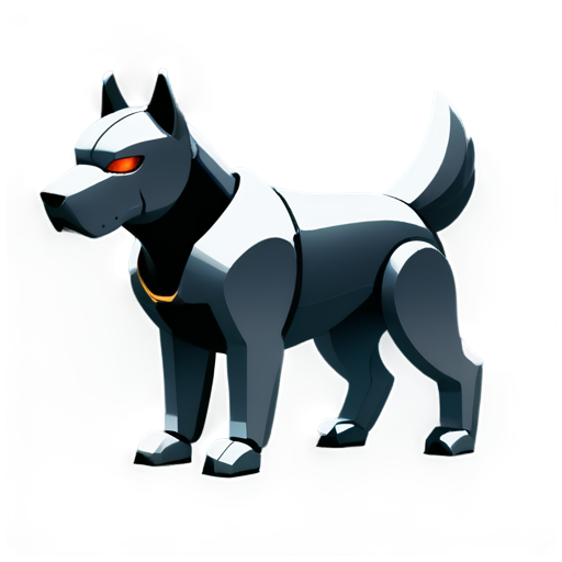 cyberpunk robot dog - icon | sticker