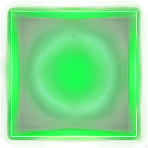 glowing green square outline - icon | sticker