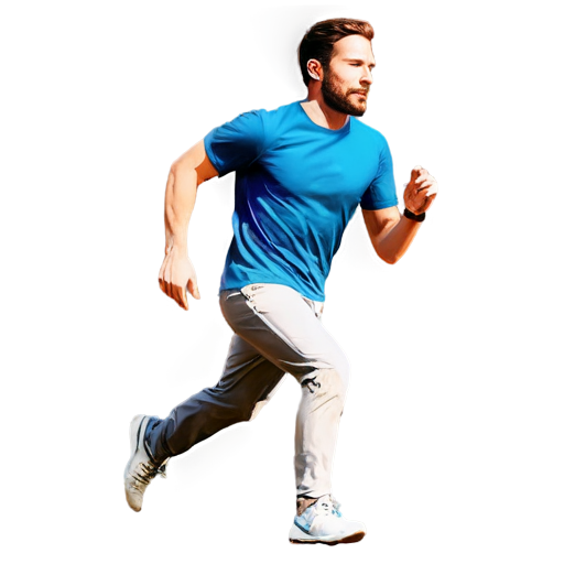 artistic art style man running - icon | sticker