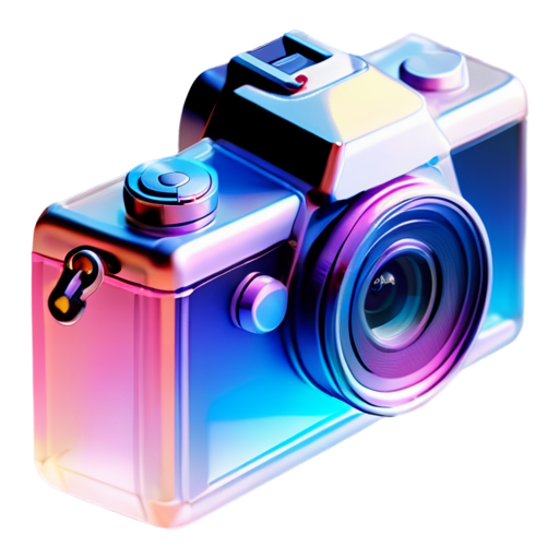 camera icon, flat style - icon | sticker