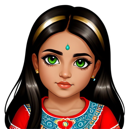 Armenian girl with green eyes - icon | sticker