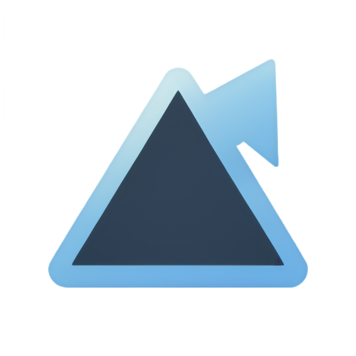 The icon depicts an upward-pointing arrow, symbolizing teleportation. The arrow is rendered in simple geometric shapes, such as a triangle or a basic rectangle. The color palette is limited to two or three colors, such as white, blue, and gray. The background can be transparent or a light shade, so the icon looks good on various backgrounds. The overall composition and shape of the icon should be clean and minimal, reflecting the main function of the plugin - creating temporary warps for player teleportation. - icon | sticker