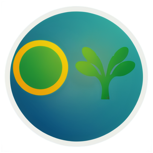 Crops Land sympol for map in game in complete circle shape - icon | sticker