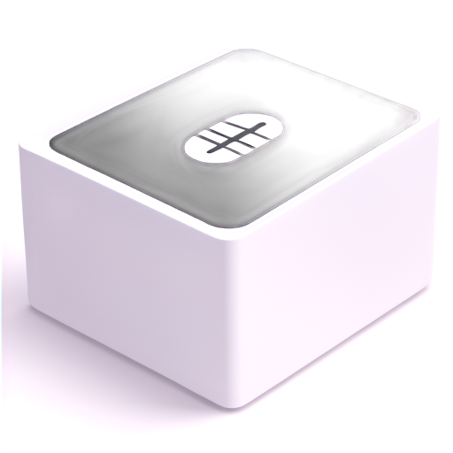 Desktop storage box with internal partitions, minimalist, black & white color, lineart - icon | sticker