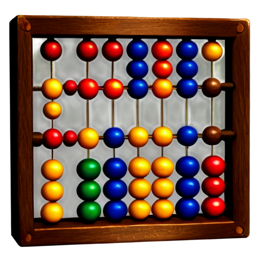 medieval colorful abacus - icon | sticker