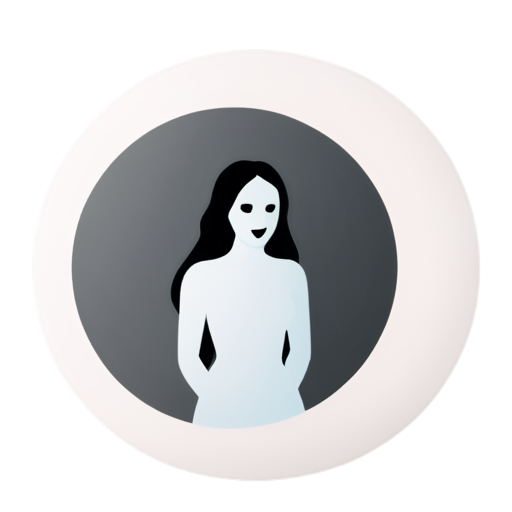 woman ghost in the mirror, horror. - icon | sticker