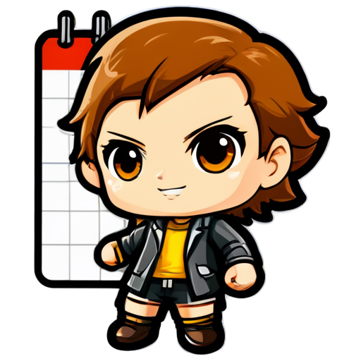 max power with calendar management - icon | sticker